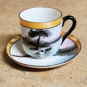 Lusterware Demitasse cup and saucer - Vintage